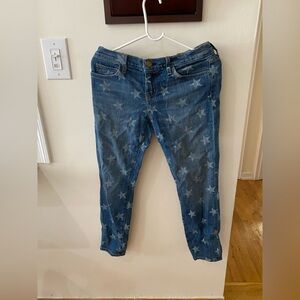 Current/Elliott Blue Star Patterned Women’s Jeans 29 Stiletto Style